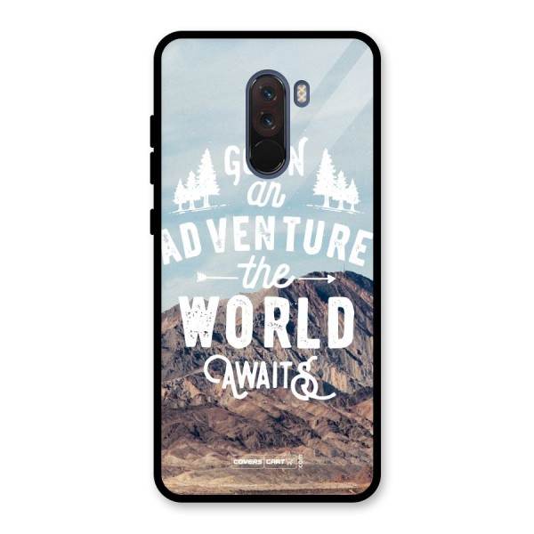 Adventure World Glass Back Case for Poco F1