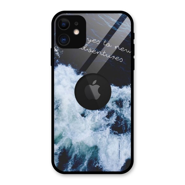 Adventures Glass Back Case for iPhone 11 Logo Cut