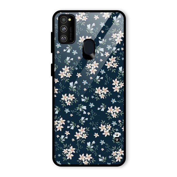 Aesthetic Bloom Glass Back Case for Galaxy M21