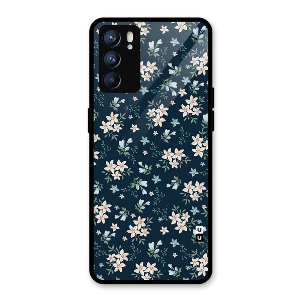 Aesthetic Bloom Glass Back Case for Oppo Reno6 5G