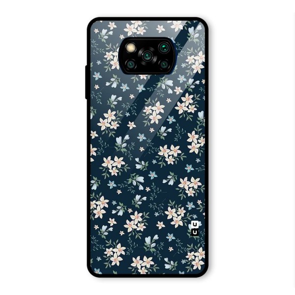 Aesthetic Bloom Glass Back Case for Poco X3 Pro