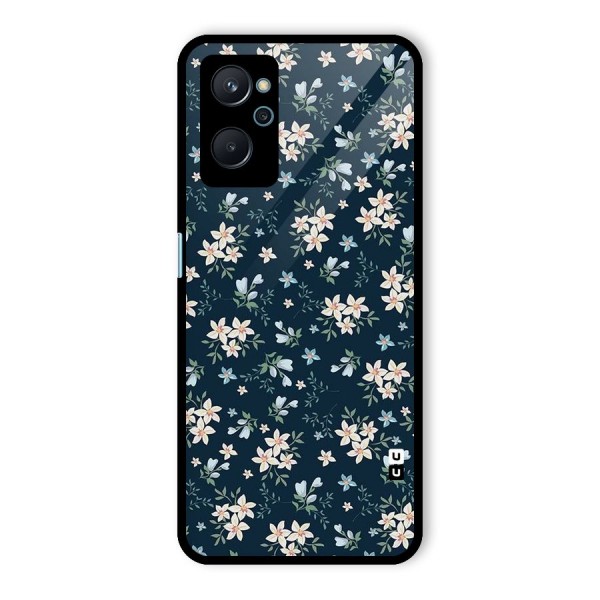 Aesthetic Bloom Glass Back Case for Realme 9i