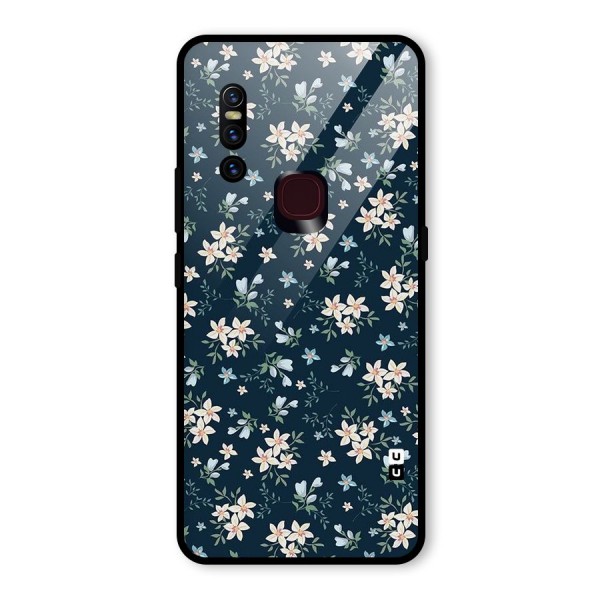 Aesthetic Bloom Glass Back Case for Vivo V15