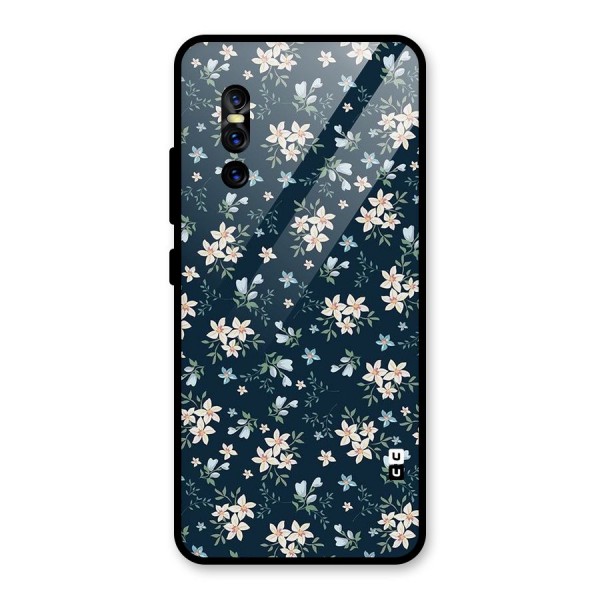 Aesthetic Bloom Glass Back Case for Vivo V15 Pro