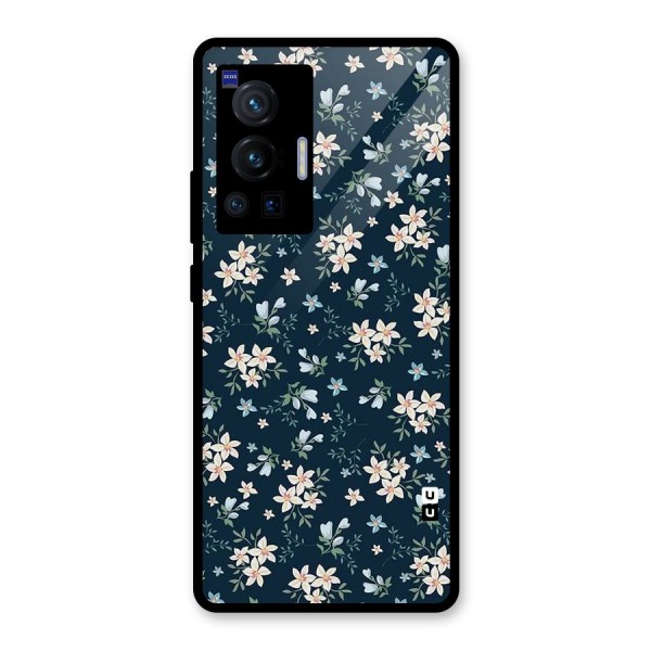 Aesthetic Bloom Glass Back Case for Vivo X70 Pro