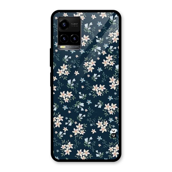 Aesthetic Bloom Glass Back Case for Vivo Y21G