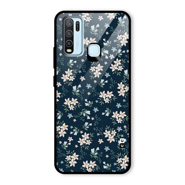 Aesthetic Bloom Glass Back Case for Vivo Y50