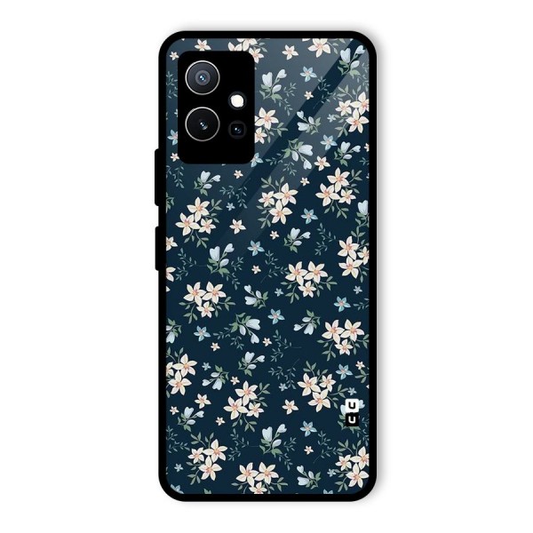 Aesthetic Bloom Glass Back Case for Vivo iQOO Z6