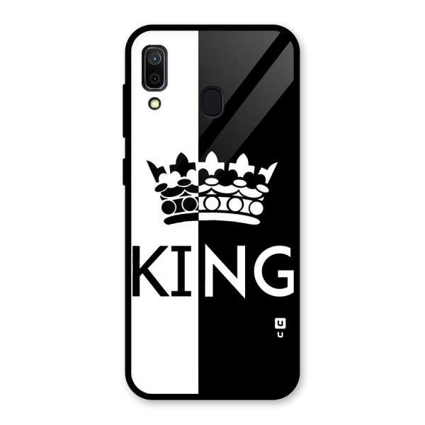 Aesthetic Crown King Glass Back Case for Galaxy A30