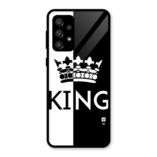 Aesthetic Crown King Glass Back Case for Galaxy A32