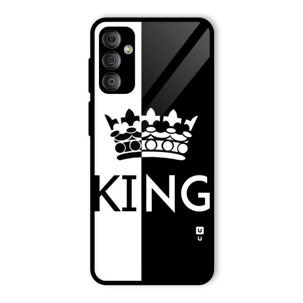 Aesthetic Crown King Glass Back Case for Galaxy F23