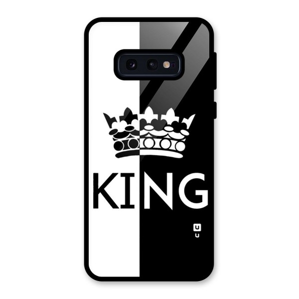 Aesthetic Crown King Glass Back Case for Galaxy S10e