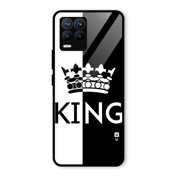 Aesthetic Crown King Glass Back Case for Realme 8