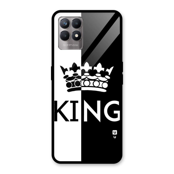 Aesthetic Crown King Glass Back Case for Realme 8i