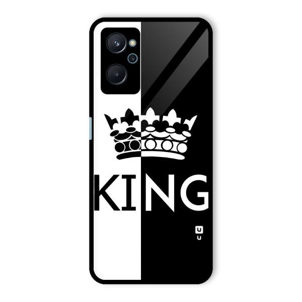 Aesthetic Crown King Glass Back Case for Realme 9i