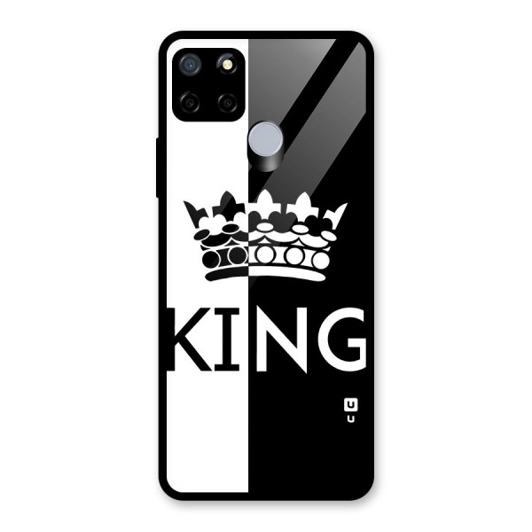 Aesthetic Crown King Glass Back Case for Realme C12