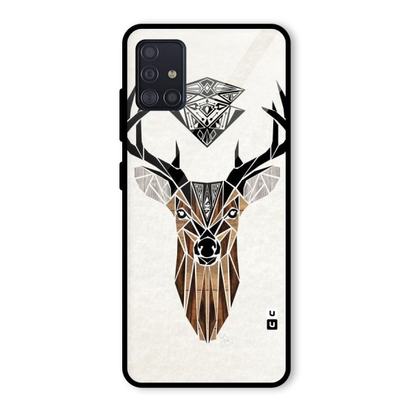 Aesthetic Deer Design Glass Back Case for Galaxy A51