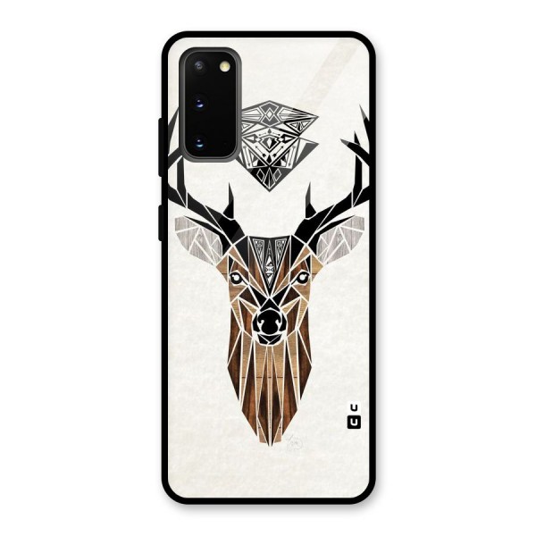 Aesthetic Deer Design Glass Back Case for Galaxy S20