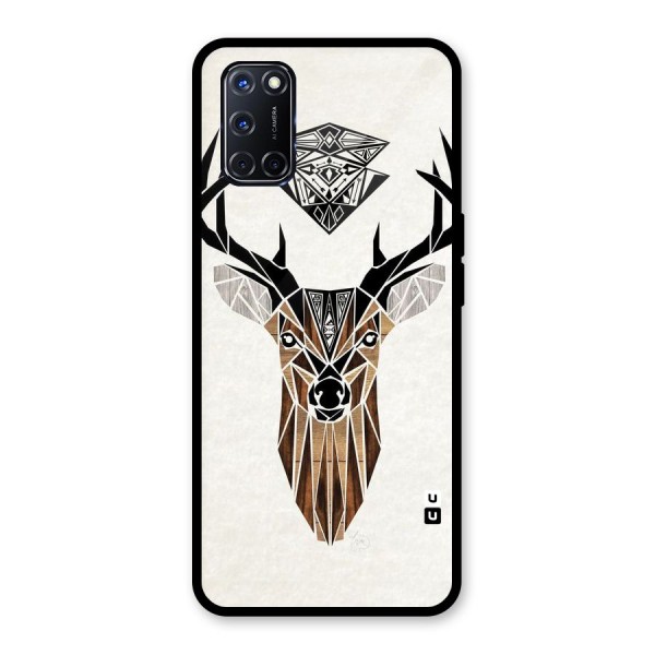 Aesthetic Deer Design Glass Back Case for Oppo A52