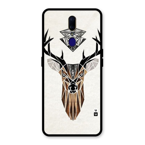 Aesthetic Deer Design Glass Back Case for Oppo F11