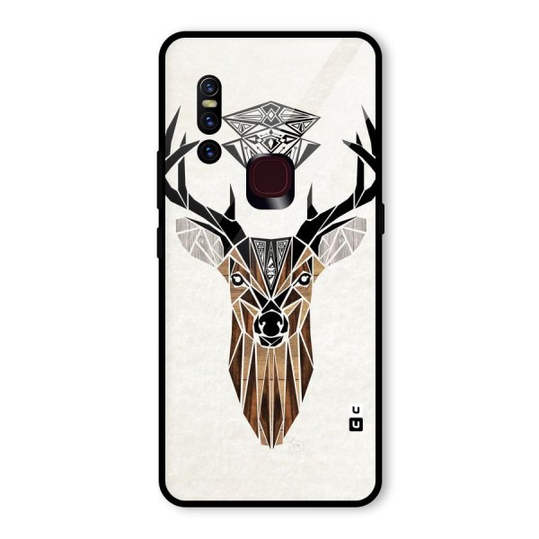 Aesthetic Deer Design Glass Back Case for Vivo V15