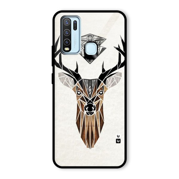 Aesthetic Deer Design Glass Back Case for Vivo Y30