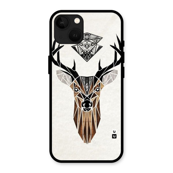 Aesthetic Deer Design Glass Back Case for iPhone 13