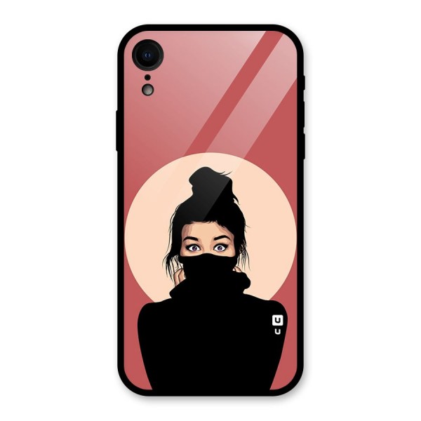 Aesthetic Digital Art Girl Glass Back Case for XR