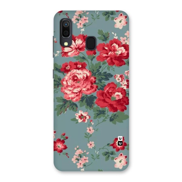 Aesthetic Floral Red Back Case for Galaxy A20