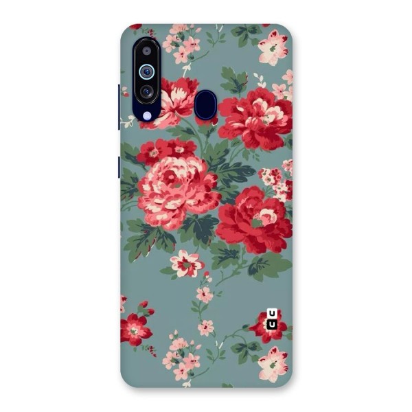 Aesthetic Floral Red Back Case for Galaxy A60