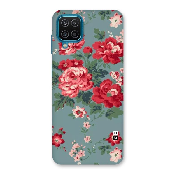 Aesthetic Floral Red Back Case for Galaxy F12