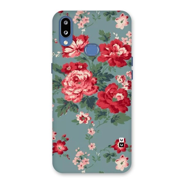 Aesthetic Floral Red Back Case for Galaxy M01s