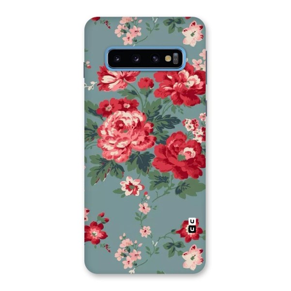 Aesthetic Floral Red Back Case for Galaxy S10