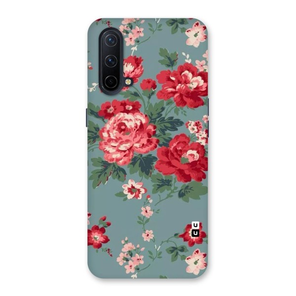Aesthetic Floral Red Back Case for OnePlus Nord CE 5G