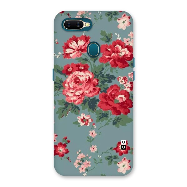 Aesthetic Floral Red Back Case for Oppo A7