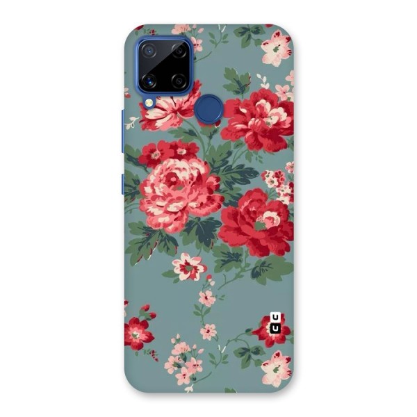 Aesthetic Floral Red Back Case for Realme C15