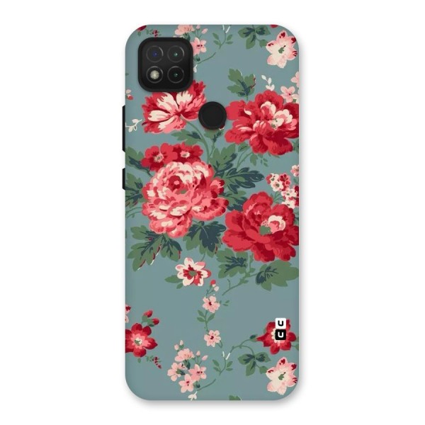 Aesthetic Floral Red Back Case for Redmi 9C