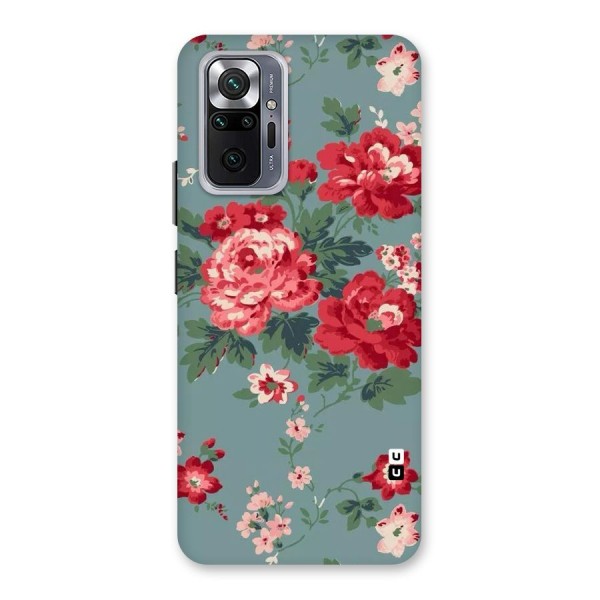 Aesthetic Floral Red Back Case for Redmi Note 10 Pro