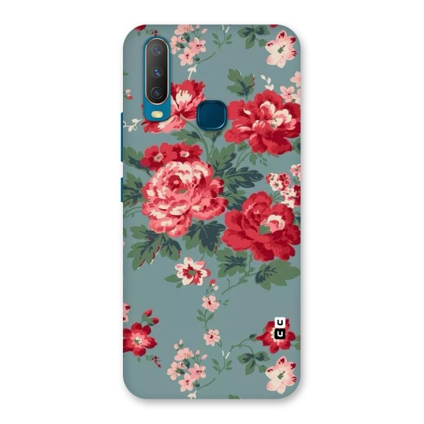 Aesthetic Floral Red Back Case for Vivo Y15