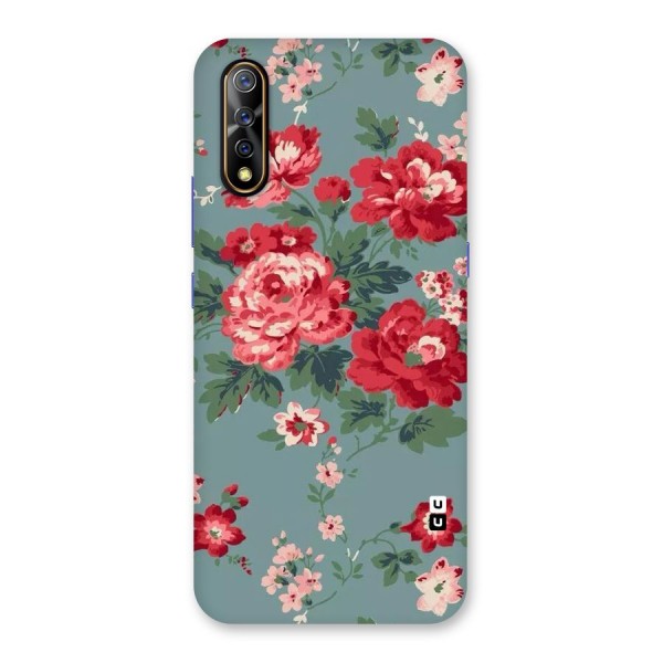 Aesthetic Floral Red Back Case for Vivo Z1x