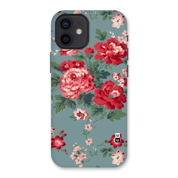 Aesthetic Floral Red Back Case for iPhone 12