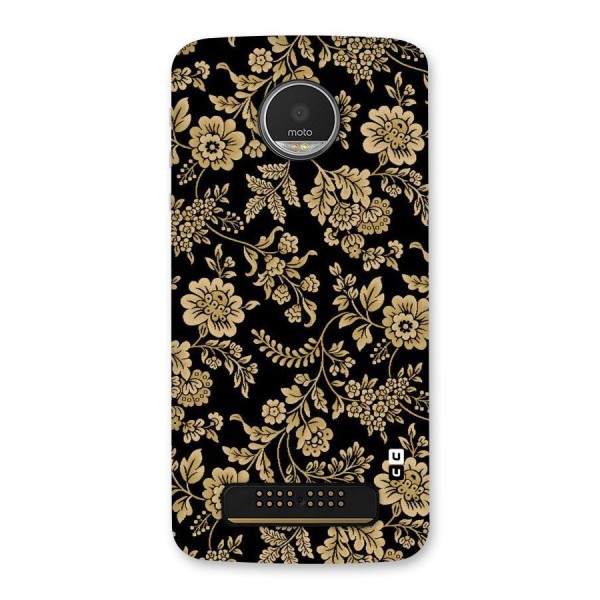 Aesthetic Golden Design Back Case for Moto Z Play