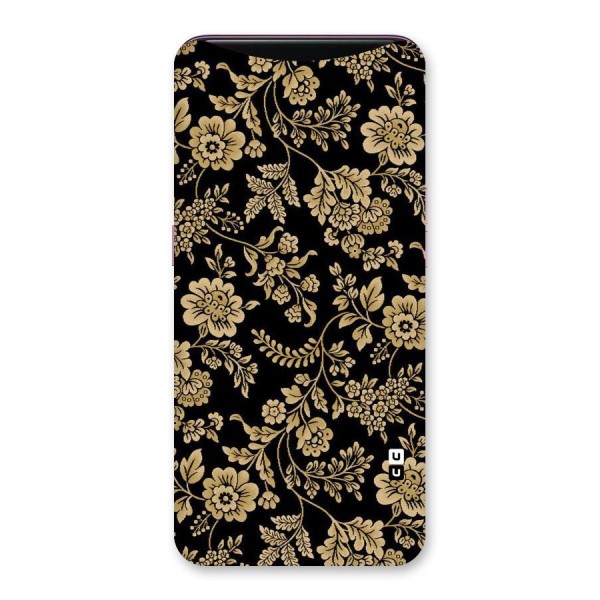 Aesthetic Golden Design Back Case for Oppo Find X