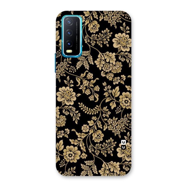 Aesthetic Golden Design Back Case for Vivo Y12s