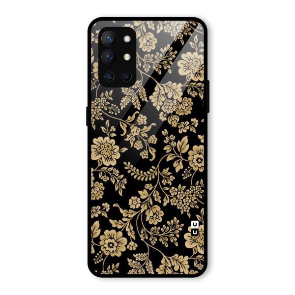 Aesthetic Golden Design Glass Back Case for OnePlus 9R