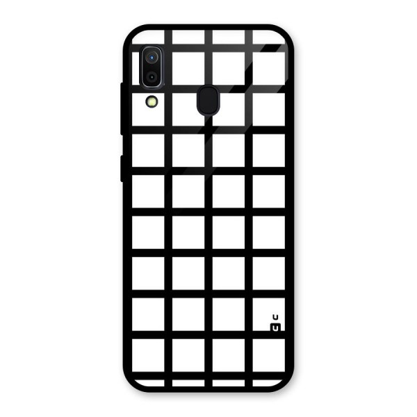 Aesthetic Grid Lines Glass Back Case for Galaxy A30