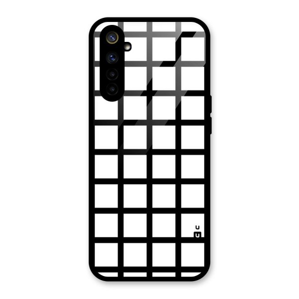 Aesthetic Grid Lines Glass Back Case for Realme 6