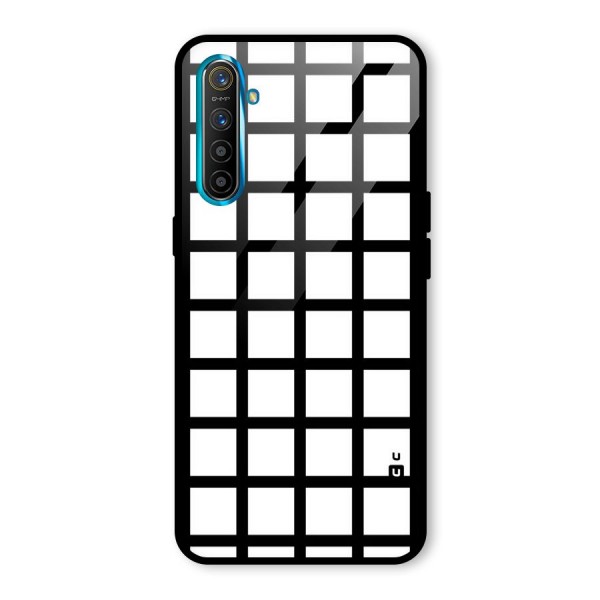 Aesthetic Grid Lines Glass Back Case for Realme XT