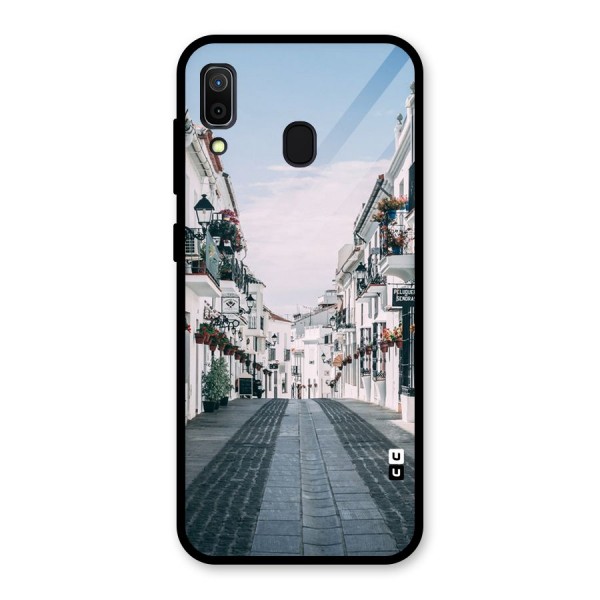 Aesthetic Street Glass Back Case for Galaxy A30