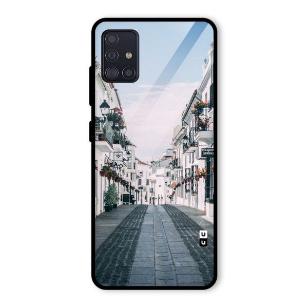 Aesthetic Street Glass Back Case for Galaxy A51